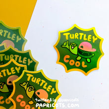 Load image into Gallery viewer, Turtley Cool Holographic Vinyl Sticker