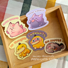 Load image into Gallery viewer, THOUGHTS Psychic Duck Pkmn Vinyl Sticker