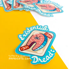 Load image into Gallery viewer, Existential Dread Salmon Vinyl Sticker