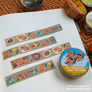 No Thoughts Just Salmon Washi / Deco Tape