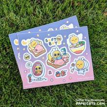 Load image into Gallery viewer, Soft Boyo NIGHT Sticker Sheet - vinyl journalling, planner, water bottle, laptop, deco stickers
