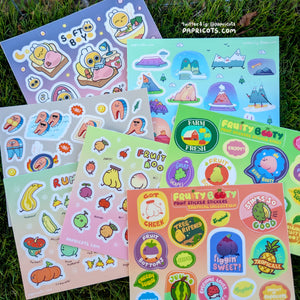 Soft Boyo NIGHT Sticker Sheet - vinyl journalling, planner, water bottle, laptop, deco stickers