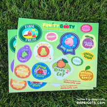Load image into Gallery viewer, Fruity Booty FRUIT STICKERS Sticker Sheet - vinyl journalling, planner, water bottle, laptop, deco stickers
