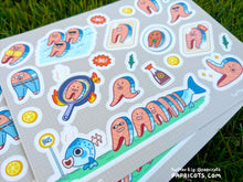 Load image into Gallery viewer, no thoughts just salmon sticker sheet