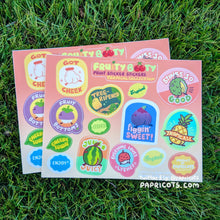 Load image into Gallery viewer, Fruity Booty TROPICAL FRUIT STICKERS Sticker Sheet - journalling, planner, water bottle, laptop, deco stickers