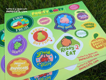 Load image into Gallery viewer, Fruity Booty FRUIT STICKERS Sticker Sheet - vinyl journalling, planner, water bottle, laptop, deco stickers