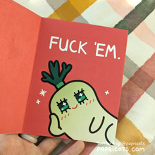 Load image into Gallery viewer, supportive daikon Greeting Card