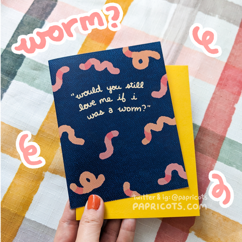 if i was a worm Greeting Card