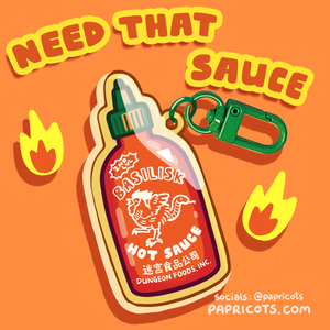 Basilisk Hot Sauce Charm