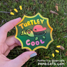Load image into Gallery viewer, Turtley Cool Holographic Vinyl Sticker