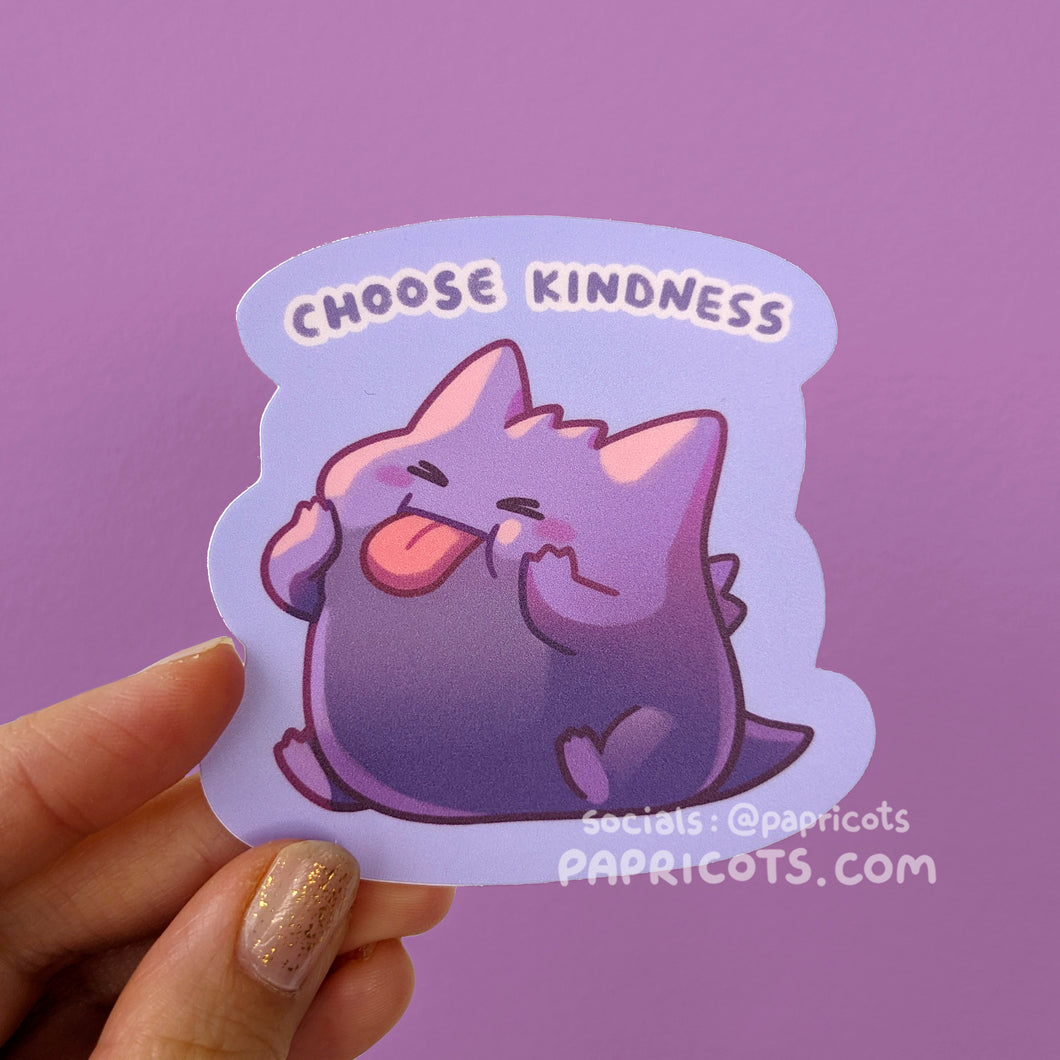 Choose Kindness Gengar Vinyl Sticker