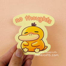 Load image into Gallery viewer, NO THOUGHTS Psychic Duck Pkmn Vinyl Sticker