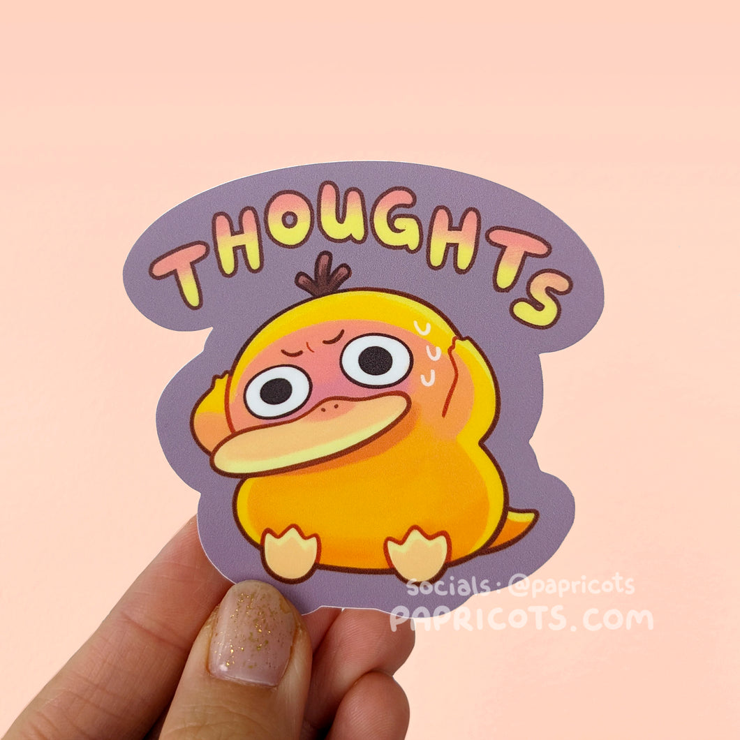 THOUGHTS Psychic Duck Pkmn Vinyl Sticker