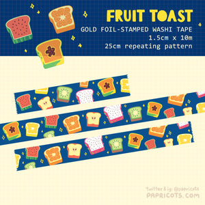 Fruit Toast Gold Foil Washi / Deco Tape