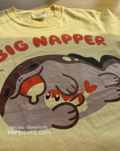 (PREORDER) BIG NAPPER Spiny Fish Monster T-Shirt - Butter
