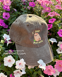 I JUST POTATO embroidered cap