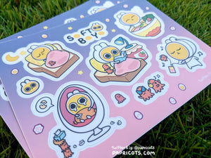 Soft Boyo NIGHT Sticker Sheet - vinyl journalling, planner, water bottle, laptop, deco stickers